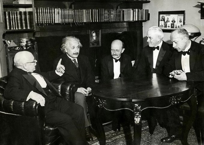 An image Max Planck and other scientists